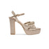 Audry Knotted Metallic Heels